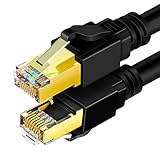 Cat-8-Netzwerkkabel, 40 Gbit/s High-Speed-Ethernet-Kabel mit Vergoldeten Kontakten,...