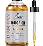 Kanzy Jojobaöl Bio Kaltgepresst 100% Rein Gold 120ml für Haut Haare Nägel Gesichtsöl...