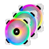 Corsair LL120 RGB LED PWM PC-Gehäuselüfter (120mm Dual Licht Loop RGB LED, Dreierpack...