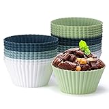 24er Set Silikon Muffinförmchen – Backformen aus BPA-freiem Silikon für...