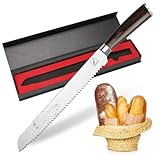 imarku Brotmesser, 25CM Gestochen Scharf brotmesser mit Wellenschliff aus...