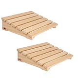 VIAMO® Sauna Kopfstütze Kopfteil Rückenlehne aus Abachiholz (Set aus 2...