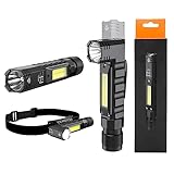 SuperFire taschenlampe mit magnet,taschenlampe led aufladbar arbeitsleuchte...