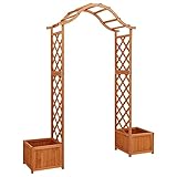 vidaXL Tannenholz Massiv Garten Pergola mit Blumenkasten Rosenbogen Torbogen...