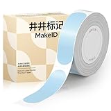 MakeID S1/S1 PRO Label Maker Tape Blue, Thermal Paper Self-Adhesive Laminated Label Tape...