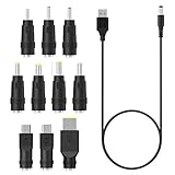 aceyoon Hohlstecker Adapter Universal Netzteil 10 Stück DC Hohlstecker und 3A USB auf DC...