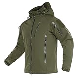 TACVASEN Herren Übergangsjacke Softshell Jacke Outdoor Winddicht Arbeitsjacke Winter...