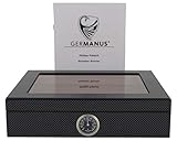 GERMANUS Humidor Mensalla für 30 Zigarren, Carbon