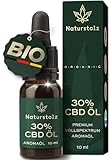 Naturstolz® CBD ÖL 30% Premium Vollspektrum - Bio Hanföl Tropfen mit 3000mg Cannabidiol...