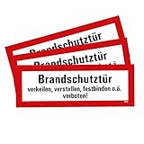 3 Stück - Aufkleber „Brandschutztür verkeilen, verstellen, festbinden o.ä....