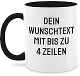 Tasse Tassen 325ml - Aufdruck selbst gestalten - Wunschtext - 325 ml - Schwarz - text mug...