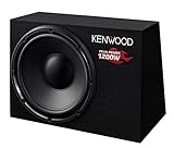 Kenwood KSC-W1200B Subwoofer (300mm, 1200 Watt),Schwarz