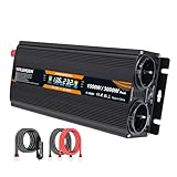 Spannungswandler 12V 230V 1500W / 3000W Stoßkraft Wechselrichter LCD |...