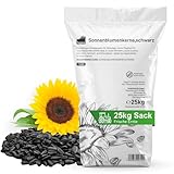 Fepro® Sonnenblumenkerne schwarz, 25 kg - ganzähriges Wildvogelfutter, ideal für kleine...