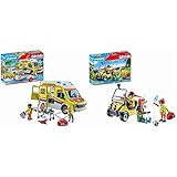 PLAYMOBIL City Life 71202 Rettungswagen mit Licht und Sound, Spielzeug für Kinder ab 4...