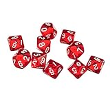 Yourandoll 10 STÜCKE Polyedrische Würfel D10 Dice Würfel Spielwürfel for DND...