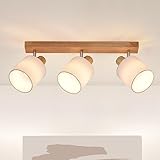 Glitzerlife Deckenleuchte 3 Flammig Deckenlampe Flur - Deckenstrahler Modern Holz...