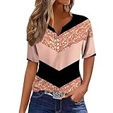 Angxiwan Home Must Haves MöBel Bluse Damen mit V-Ausschnitt Shortsleeve Top Einfarbig...