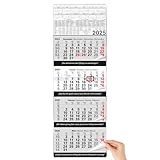 TOBJA 4 Monatskalender 2025 Wandkalender mit Schieber und verstärkter Aufhängung –...