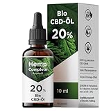 Bio CBD Öl 20% Vollspektrum - Bio Hanf CBD Tropfen mit 2.000 mg Cannabidiol -...