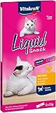 Vitakraft Liquid Snack, Katzensnack flüssig, mit Huhn, Katzenleckerlies, mit Taurin,...