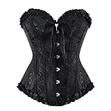 Ivy Shi Damen Vollbrust Corsage Korsett Top Gothic Vintage Corsagen Bustier Corsette- Gr....