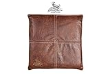 Centaur - Hochwertiges Leder Sitzkissen - Nussbraun 40x40 cm - Ideal für Stuhl oder...