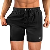 flintronic Badehose Herren, mit Kompression Liner 2 in 1, Board Shorts,...