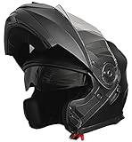 Klapphelm Integralhelm Helm Motorradhelm RALLOX 910 schwarz/matt mit...