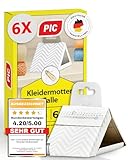 PIC Kleidermottenfalle Mottenschutz für Kleiderschrank, 6 Stück Mottenfalle für...