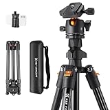 K&F Concept K234A0 Handy Stativ,163cm Kamera Stativ, Tripod für unterwegs (BI234M),...