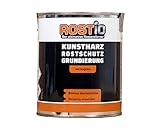 Rostio Rostschutzgrundierung | Kunstharz Rostschutzfarbe weißgrau | Rostschutz...