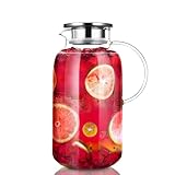 Cooko Karaffe, Karaffe 2.5 Liter, Glaskaraffe, Wasserkaraffe, Karaffe Glas, Glaskaraffe...