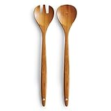 Zeller 23576 Salatbesteck, 2-tlg., Bamboo, ca. L 30 cm, Salatgarnitur, Salatlöffel,...