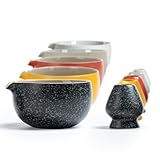 TEANAGOO Japanese Natural Rock Texture Matcha Chawan mit Schneebesenauflage, 510 ml. K17,...