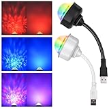 USB Mini Disco Ball Licht, 2Pcs Sound Aktivierte Discokugel, Discolicht Partylicht, RGB...