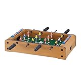 Relaxdays 10022515 Tischkicker, Kinder, Erwachsene, Holz-Optik, robust, Tischfußball, H x...