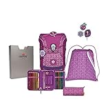 DerDieDas Schulranzen Set 5-TLG. Ergoflex Easy Purple Dots 2023