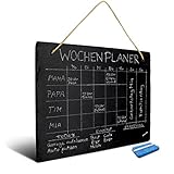 pamindo® Schiefertafel zum Beschriften & Aufhängen inkl. Kreide & Schwamm –...