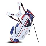 Big Max Dri Lite HYBRID Golf Cartbag & Standbag - Wasserabweisend - 2019 - White/Navy/Red