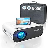 Mini Beamer, WiFi Bluetooth LED Video Beamer Full HD Unterstützung 1080P Heimkino Beamer...