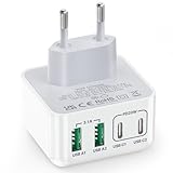 USB C Ladegerät, Aioneus 40W 4 Ports Mehrfach Ladegerät, Schnellladegerät PD...