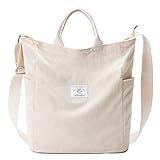 KALIDI Damen Handtasche Cord Shopper Schultertasche Casual Umhängetaschen Groß...