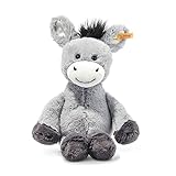 Steiff Dinkie Esel graublau 30 cm, Soft Cuddly Friends, Kuscheltier-Esel, Markenplüsch...