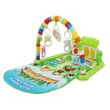 Alomejor Musikalische Baby-Turnmatte mit Kick Piano für Sensorische Entwicklung und...