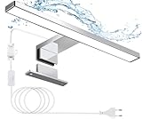 Hommie LED Spiegelleuchte Bad, 30CM Spiegelleuchte mit Schalter 5W 4000K Neutralweiß...