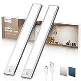 Schrankbeleuchtung Led Lampe mit Bewegungsmelder - 30cm 2200mAh Unterbauleuchte Küche...