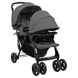 INLIFE Geschwisterwagen Dunkelgrau Stahl,15.64kg,10348