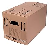 5 Stück Umzugskartons 600 x 328 x 340 mm extra stabil 2-wellig, verstärkte...