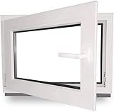 Kellerfenster - Kunststoff - Fenster - weiß - BxH: 60 x 40 cm - 600 x 400 mm -...